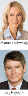 Manuela Schwesig und Jörg Heydorn